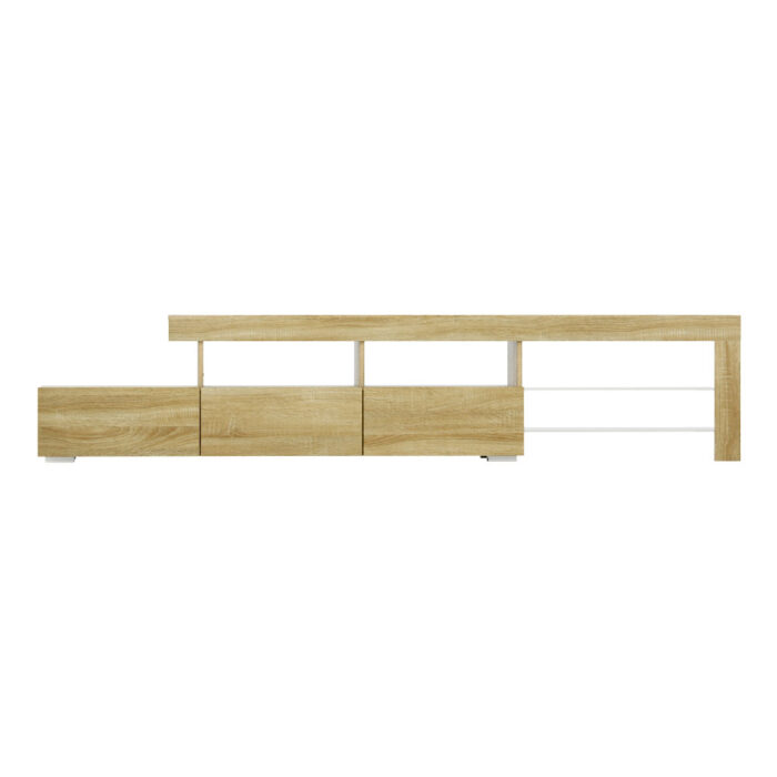 Artiss Entertainment Unit TV Cabinet LED 215cm Pine Caya - Image 3