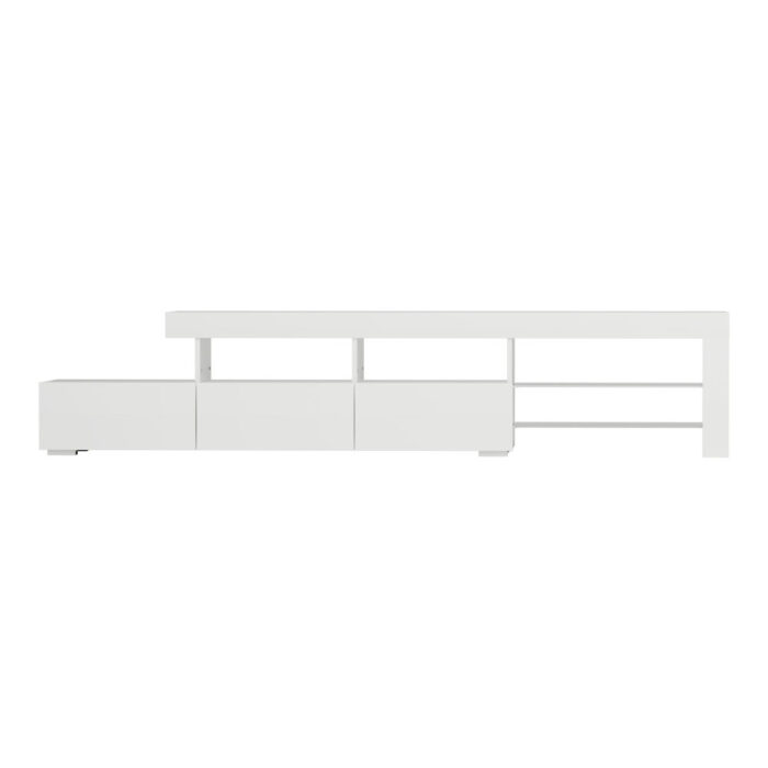 Artiss Entertainment Unit TV Cabinet LED 215cm White Caya - Image 3