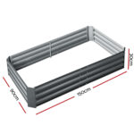 Greenfingers Garden Bed 150x90cm Planter Box Raised Container Galvanised Steel - Image 2