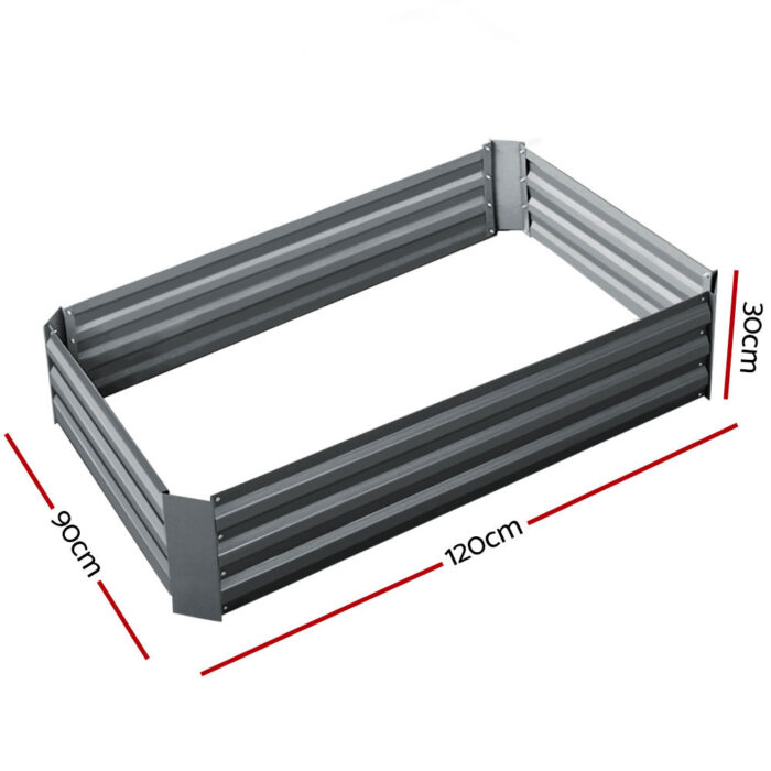 Greenfingers 2x Garden Bed 120x90cm Planter Box Raised Container Galvanised Herb - Image 2