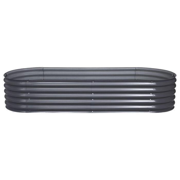 Greenfingers Garden Bed 240X80X42cm Oval Planter Box Raised Container Galvanised - Image 3