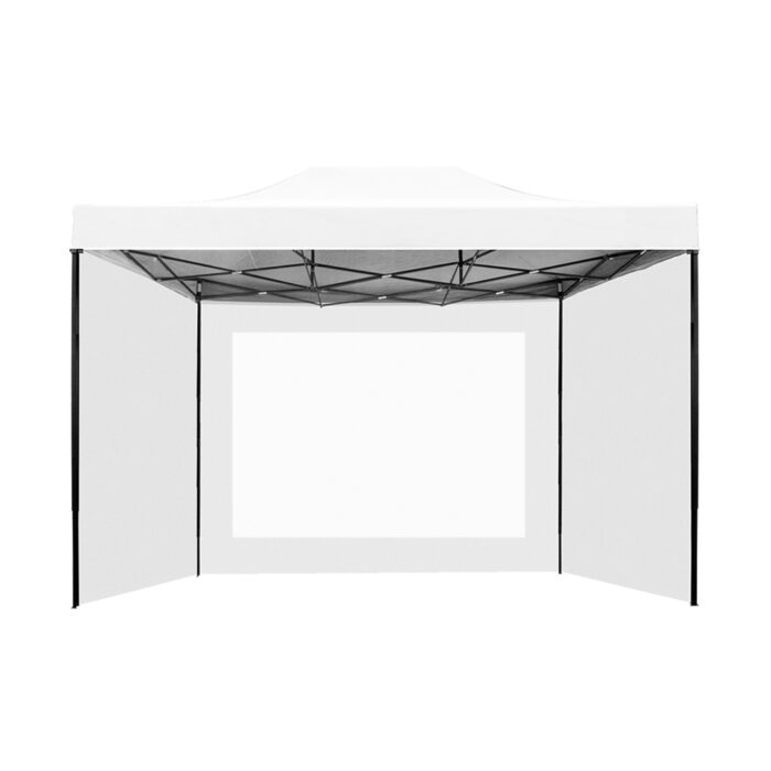 Instahut Gazebo Pop Up Marquee 3x4.5 Folding Wedding Tent Gazebos Shade White - Image 2