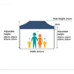 Instahut Gazebo Pop Up Marquee 3x6 Outdoor Tent Folding Wedding Gazebos Navy - Image 3
