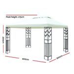 Instahut Gazebo 4x3m Party Marquee Outdoor Wedding Event Tent Iron Art Canopy - Image 2