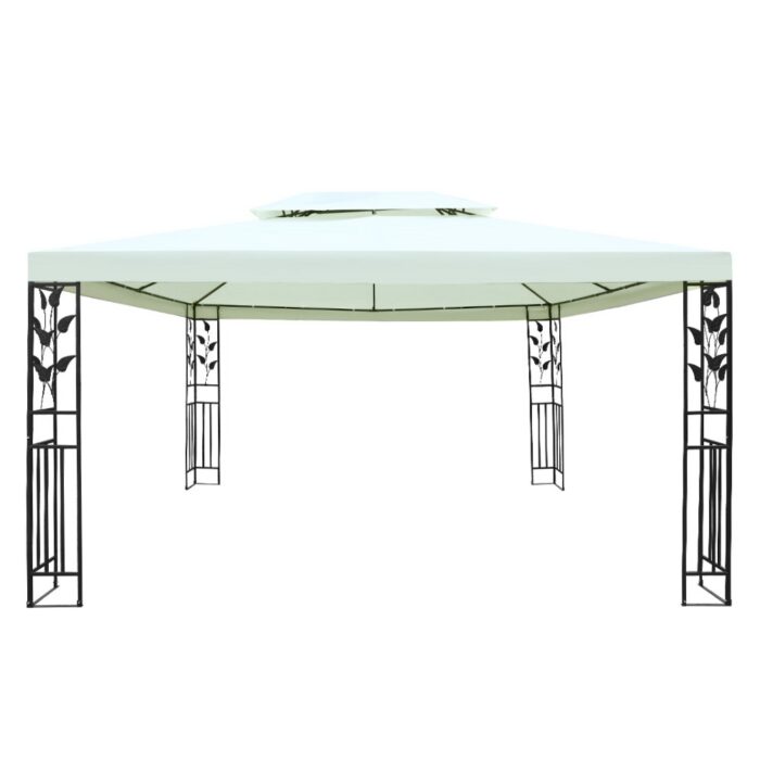 Instahut Gazebo 4x3m Party Marquee Outdoor Wedding Event Tent Iron Art Canopy - Image 3