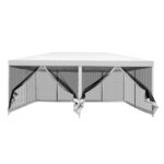 Instahut Gazebo Pop Up Marquee 3x6m Wedding Mesh Side Wall Outdoor Gazebos White - Image 3