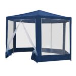 Instahut Gazebo?2x2m Marquee Wedding Party Tent Outdoor Camping Mesh Wall Canopy Shade Gazebos Navy - Image 3