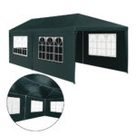 Instahut Gazebo 3x6m Marquee Wedding Party Tent Outdoor Camping Side Wall Canopy 4 Panel Green - Image 3
