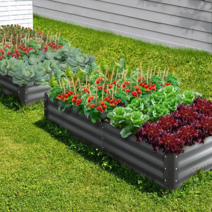 Livsip Garden Bed x2 Galvanised Steel 150x90x30CM - Image 2
