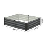 Livsip Garden Bed x2 Galvanised Steel 150x90x30CM - Image 3