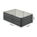 Livsip Garden Bed 160x80x45CM Galvanised Steel 2PCS - Image 3