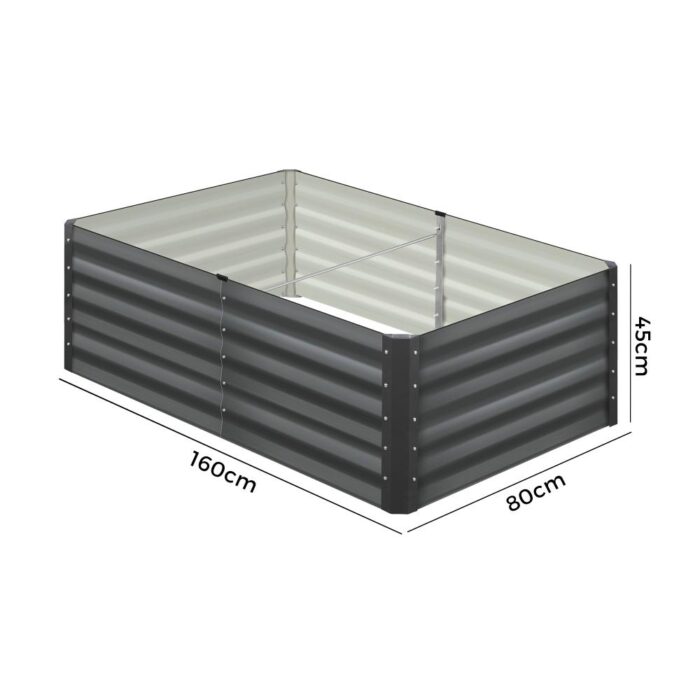 Livsip Garden Bed 160x80x45CM Galvanised Steel 2PCS - Image 3