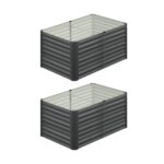 Livsip Garden Bed x 2 Galvanised Steel 120x80x73CM
