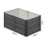 Livsip Garden Bed x 2 Galvanised Steel 120x80x73CM - Image 6