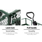 Gardeon Mesh Garden Steel Cart - Green - Image 3
