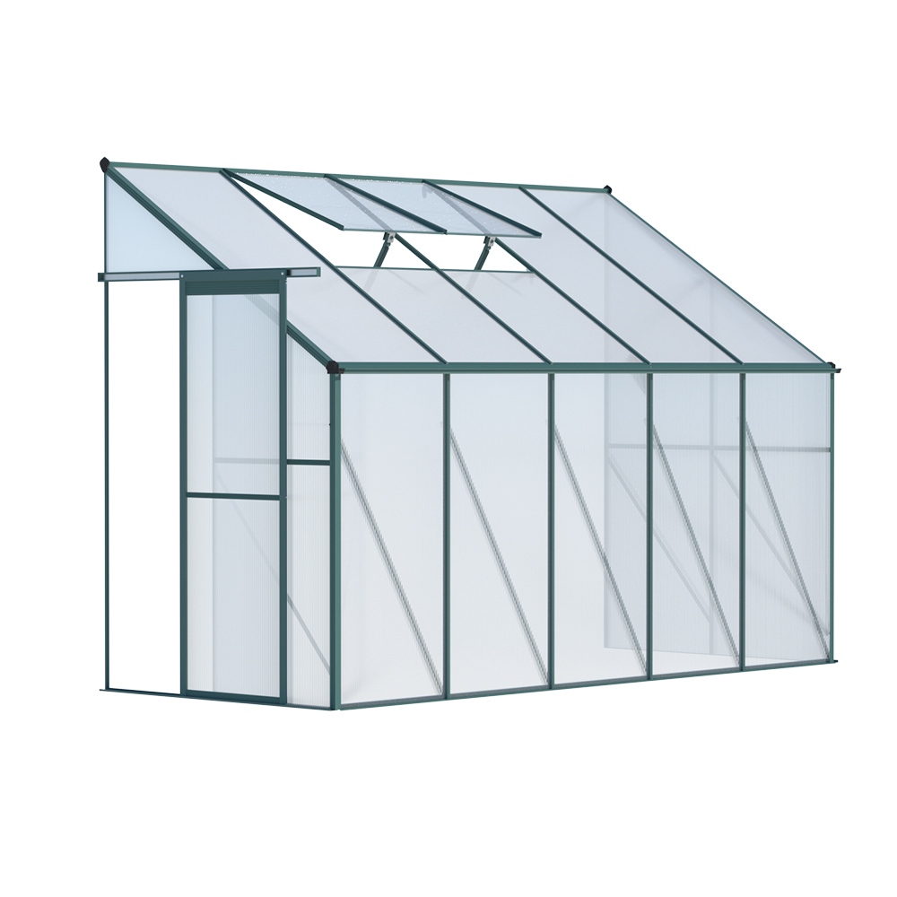 GH-ALU-304X127-GN-AB-00 Greenfingers Greenhouse Aluminium Green House Garden Shed Polycarbonate 3x1.27M - Image 1