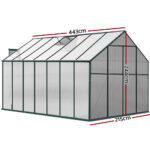 Greenfingers Greenhouse 4.43x2.44x2.15M Aluminium Polycarbonate Green House Garden Shed - Image 2
