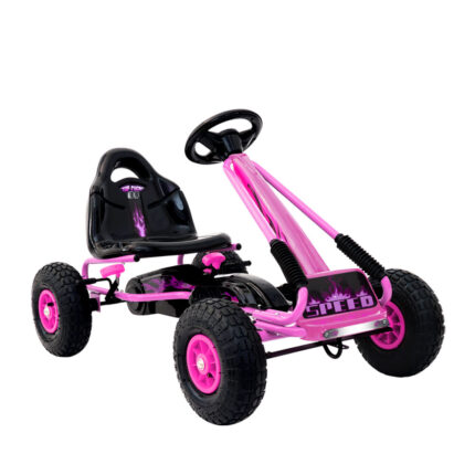 Rigo Kids Pedal Go Kart Outdoor Fun for Ages 3 and Up (Pink)