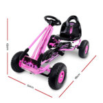 Rigo Kids Pedal Go Kart Outdoor Fun for Ages 3 and Up (Pink) - Image 2