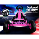 Rigo Kids Pedal Go Kart Outdoor Fun for Ages 3 and Up (Pink) - Image 4