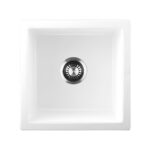 Welba Kitchen Sink Granite Basin Single Bowl 45cmx45cm White - Image 4