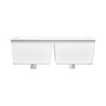 Welba Granite Sink Double Bowl 770mmx450mm White - Image 3