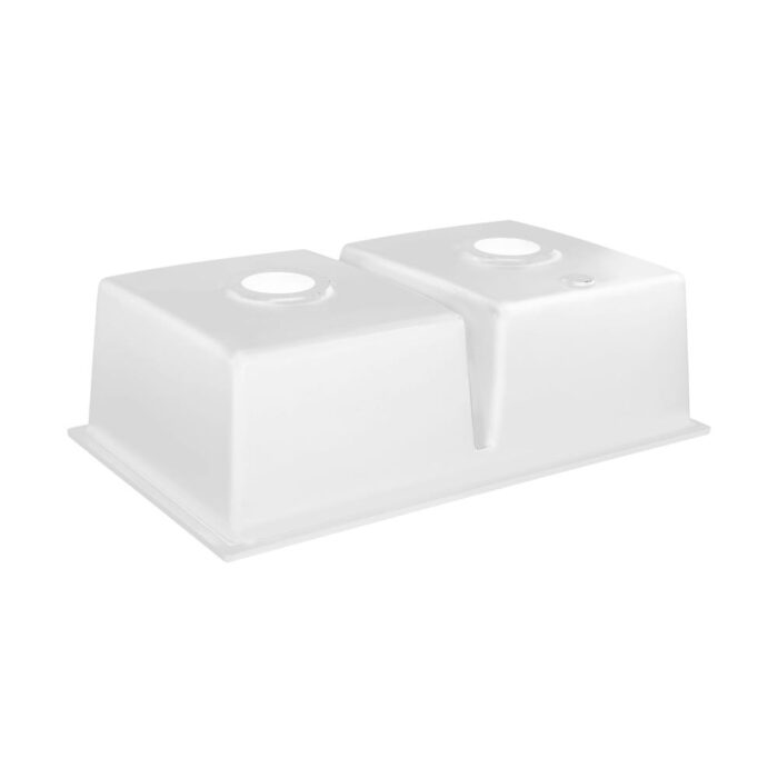 Welba Granite Sink Double Bowl 770mmx450mm White - Image 5