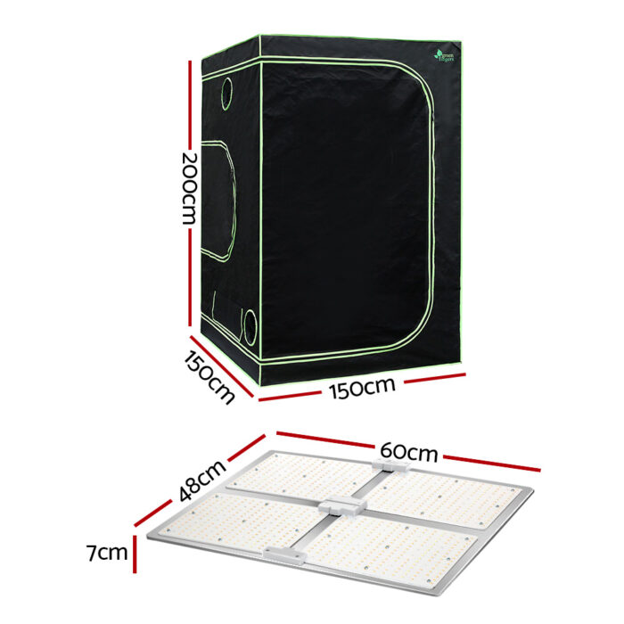 Greenfingers Grow Tent Light Kit 150x150x200CM 4500W LED Full Spectrum - Image 2