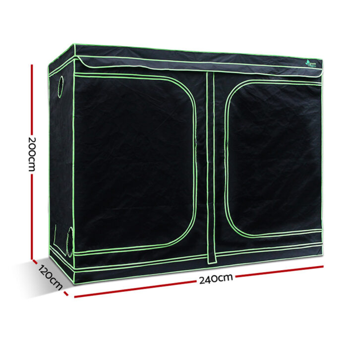 Greenfingers Grow Tent 240x120x200CM 1680D Hydroponics Kit Indoor Plant Room System - Image 2
