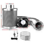 Greenfingers 6"Ventilation Kit Fan Hydroponics Grow Tent Kit Carbon Filter Duct,Greenfingers 6"Ventilation Kit Fan Hydroponics Grow Tent Kit Carbon Filter Duct - Image 2