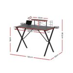 Artiss Gaming Desk Two-Tier Stylish Computer Table Black - Image 2