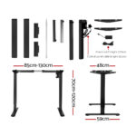 Artiss Standing Desk Motorised Black 120CM - Image 2
