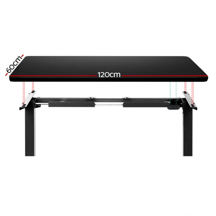 Artiss Standing Desk Motorised Black 120CM - Image 3