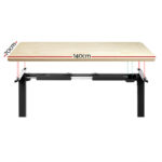 Artiss Standing Desk Motorised White Oak 140CM - Image 3