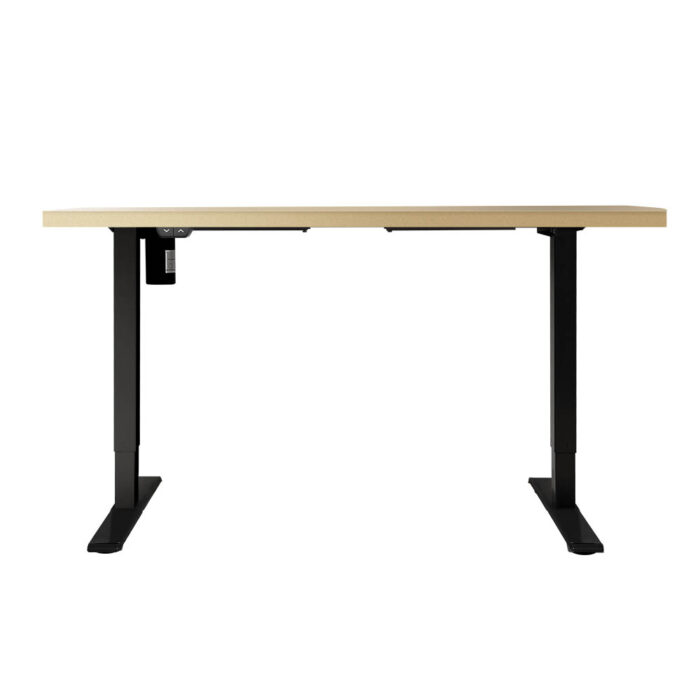 Artiss Standing Desk Motorised White Oak 140CM - Image 4