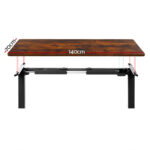Artiss Standing Desk Motorised Rustic Brown 140CM - Image 3