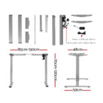 Artiss Standing Desk Motorised 120CM Walnut - Image 2