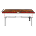 Artiss Standing Desk Motorised Sit Stand Desks Rustic Brown 120CM - Image 3