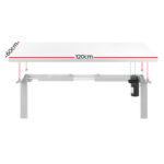 Artiss Standing Desk Motorised Sit Stand Desks White 120CM - Image 3
