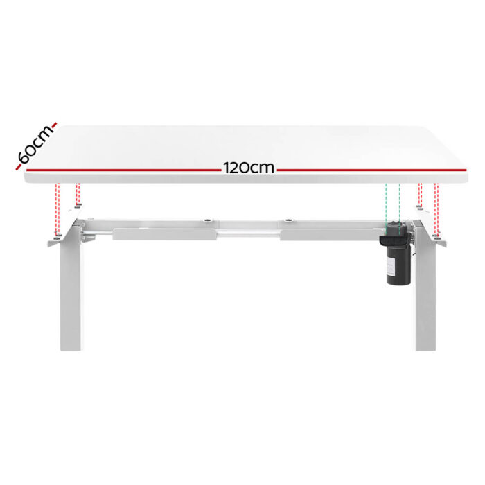 Artiss Standing Desk Motorised Sit Stand Desks White 120CM - Image 3