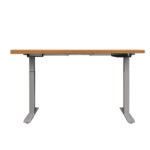 Artiss Standing Desk Adjustable Height Desk Dual Motor Electric Grey Frame Oak Desk Top 140cm - Image 4