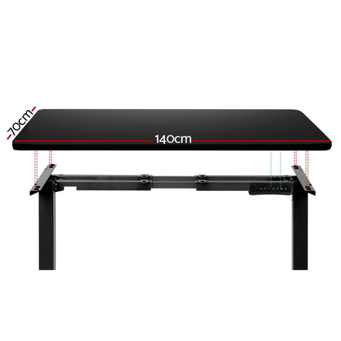 Artiss Standing Desk Motorised Dual Motor Black 140CM - Image 3