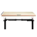 Artiss Standing Desk Motorised Dual Motor White Oak 120CM - Image 3