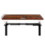 Artiss Standing Desk Motorised Dual Motor Rustic Brwon 120CM - Image 3