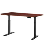 Artiss Motorised Adjustable Standing Desk Frame Dual Motor Walnut 140CM