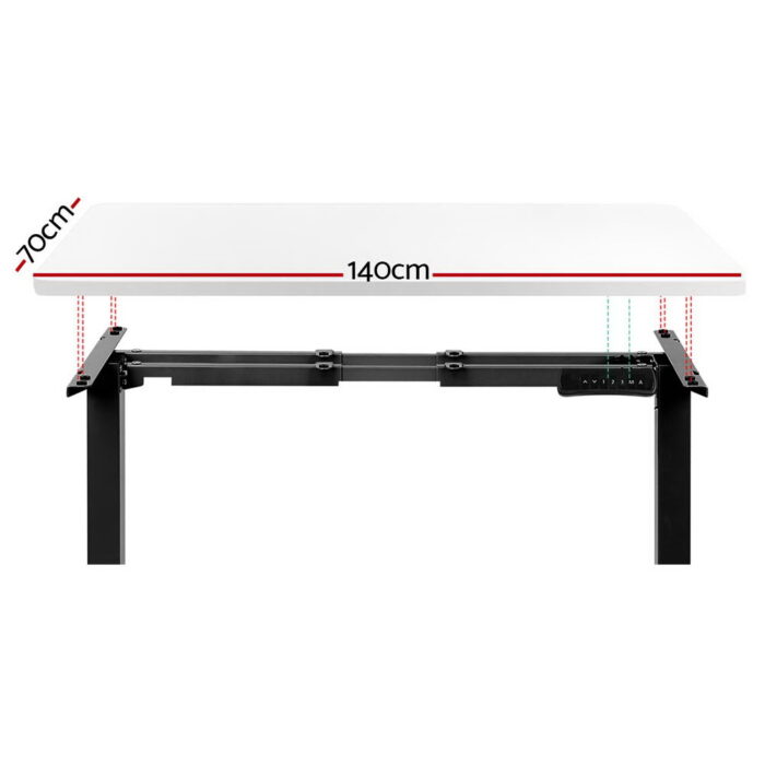 Artiss Standing Desk Motorised Dual Motor White 140CM - Image 3