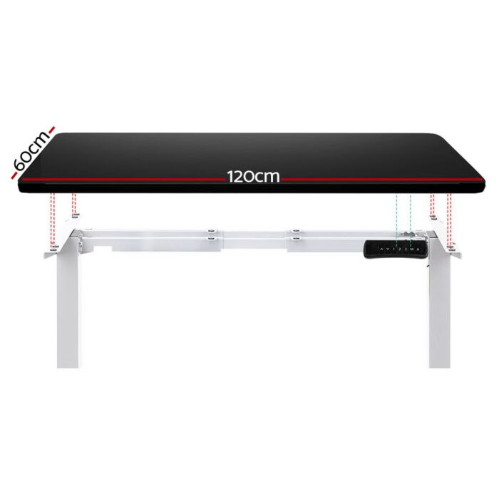 Artiss Standing Desk Motorised Dual Motor 120CM Black - Image 3