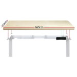 Artiss Standing Desk Motorised Dual Motor 140CM White Oak - Image 3