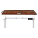 Artiss Standing Desk Motorised Dual Motor 120CM Rustic Brwon - Image 3