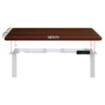 Artiss Motorised Adjustable Standing Desk Frame with Walnut Top - Image 3